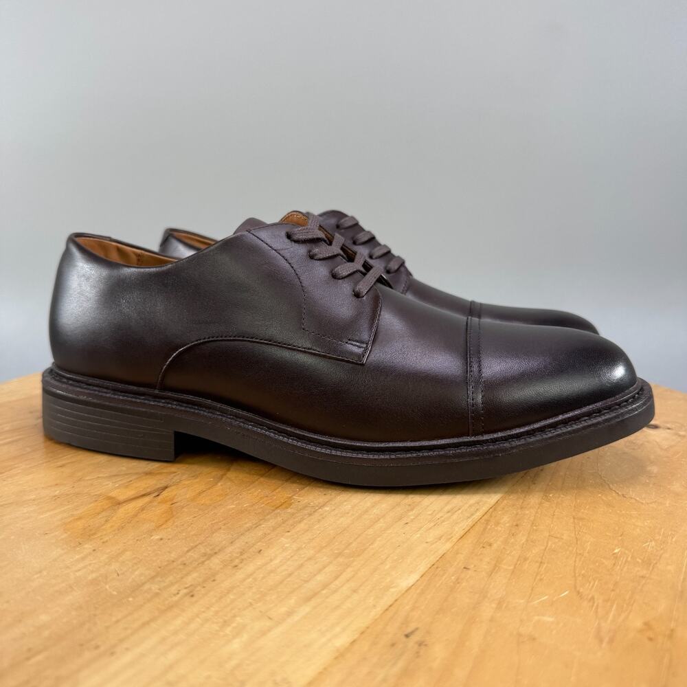 Polo Ralph Lauren Asher Cap Toe Derby Shoes Men’s Size 8 Dark Brown $195 NEW‎